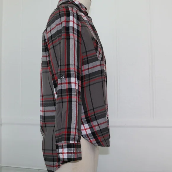 Rock & Republic  flannel shirt Small long sleeve plaid - Picture 3 of 7
